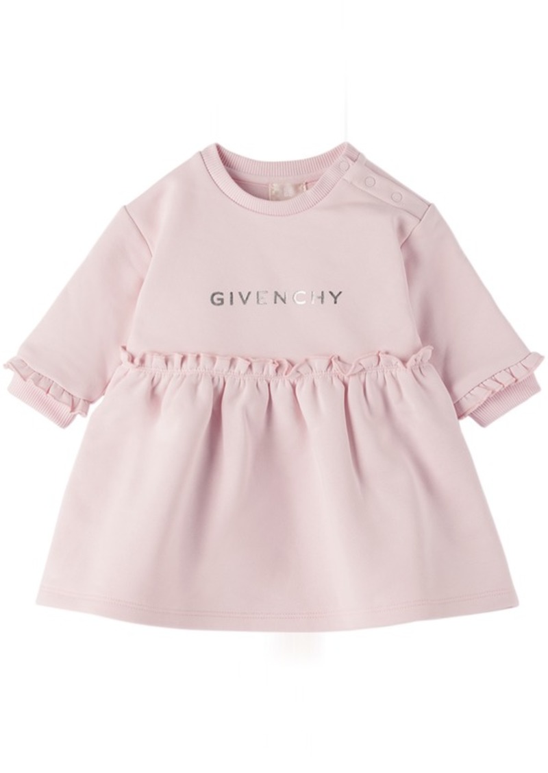 Givenchy Baby Pink Logo Printed Dress