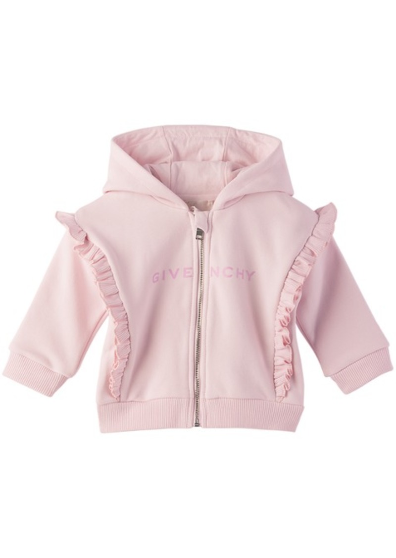 Givenchy Baby Pink Ruffled Hoodie