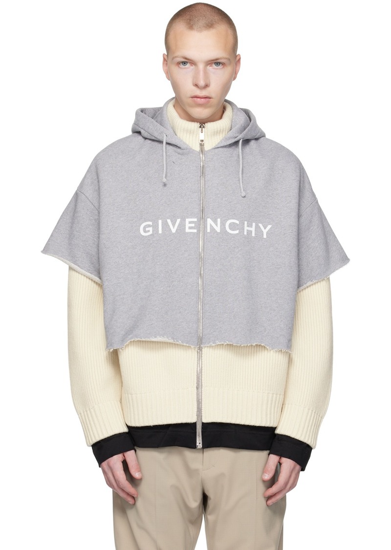 Givenchy Beige Layered Hoodie