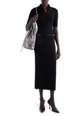 Givenchy Belted Wool Polo Midi Dress