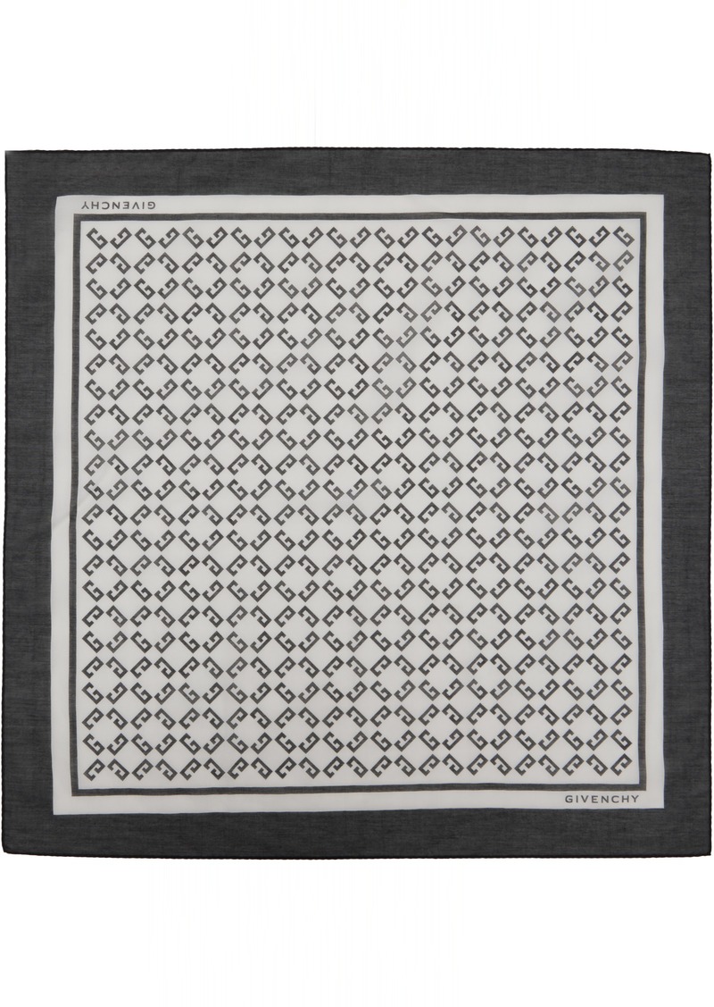 Givenchy Black & White 4G Monogram Scarf