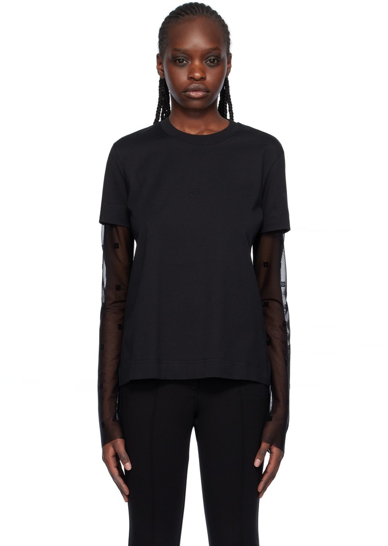 Givenchy Black 4G Long Sleeve T-Shirt