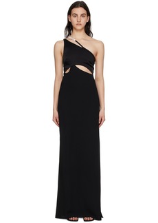 Givenchy Black Asymmetric Evening Dress