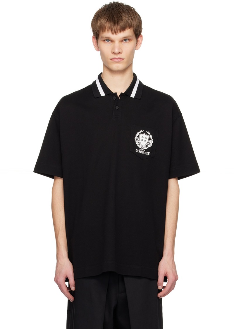 Givenchy Black Crest Polo