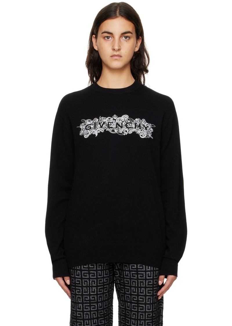 Givenchy Black Crewneck Sweater