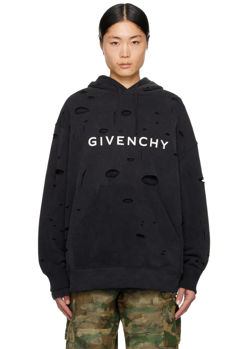 Givenchy Black Cutout Hoodie