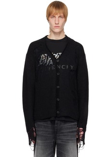 Givenchy Black Destroyed Cardigan
