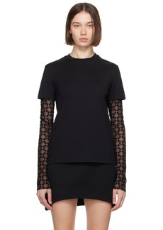 Givenchy Black Double Layer Long Sleeve T-Shirt