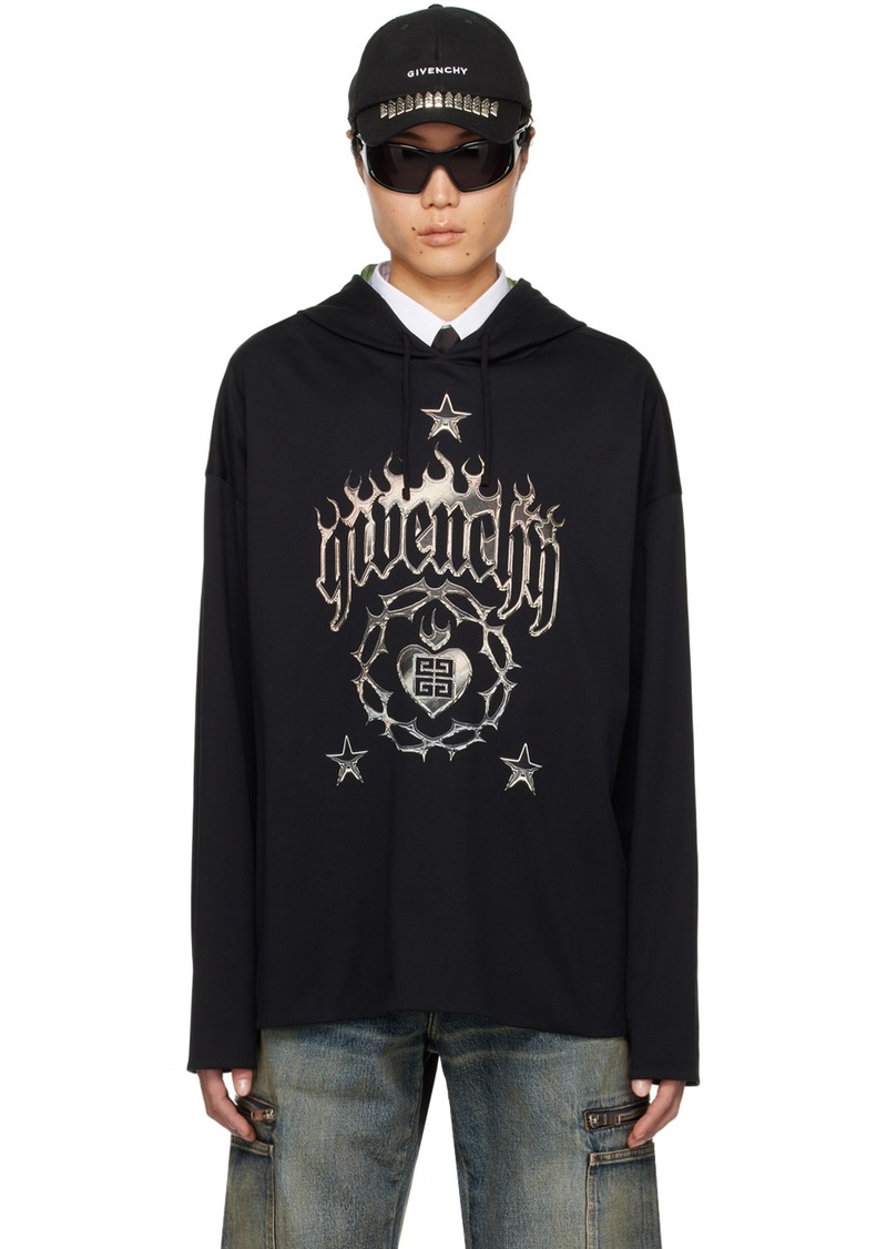 Givenchy Black Dropped Shoulder Hoodie