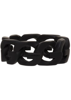 Givenchy Black Enamel G Chain Ring