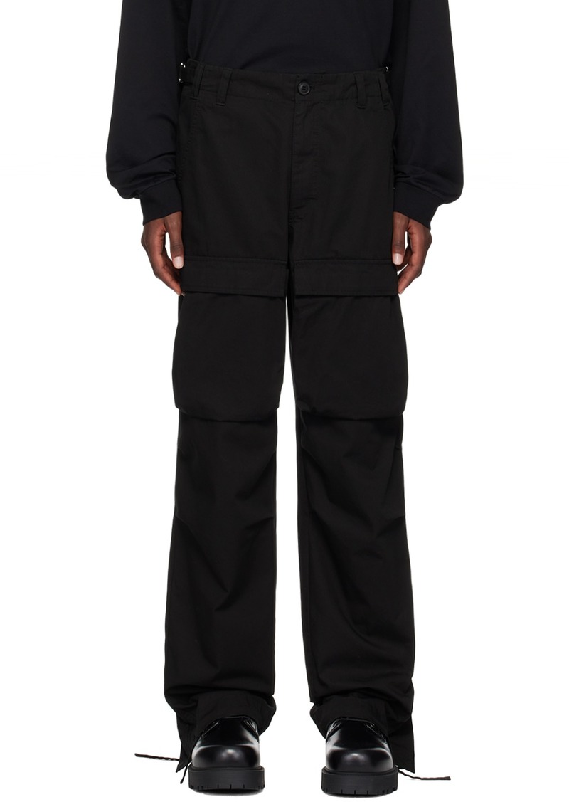 Givenchy Black Flap Pocket Cargo Pants