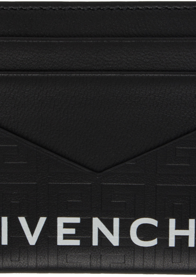 Givenchy Black G-Cut 4G Leather Card Holder