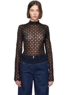 Givenchy Black Monogram 72 Bodysuit