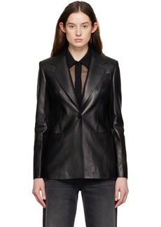 Givenchy Black Single-Button Leather Jacket