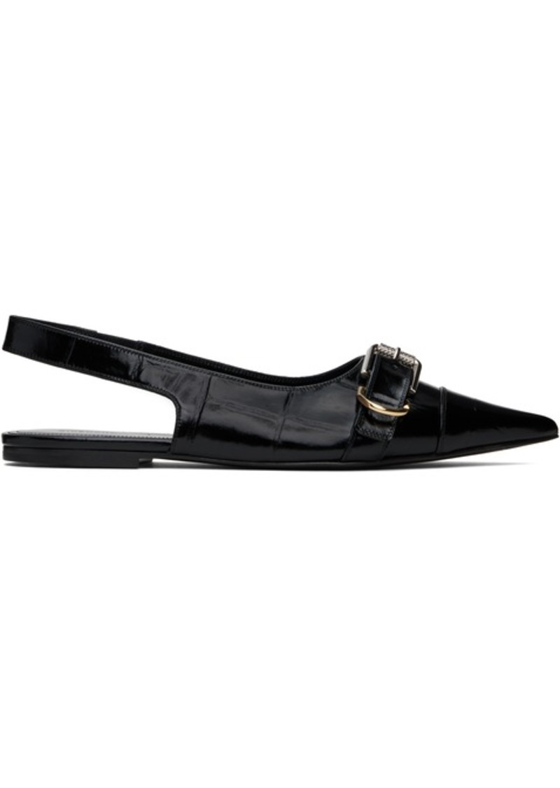 Givenchy Black Voyou Flat Slingback Slippers