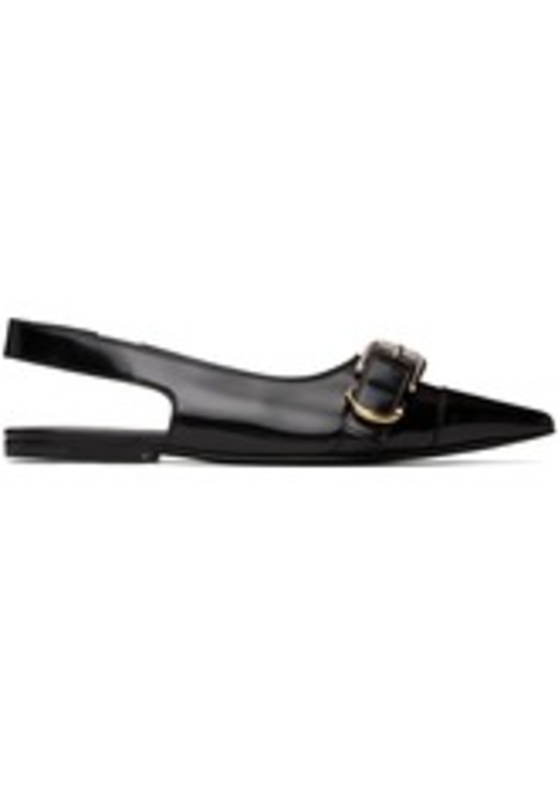 Givenchy Black Voyou Slingback Slippers