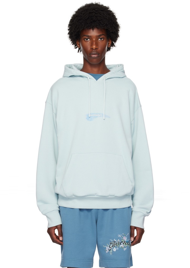 Givenchy Blue Wing Logo Hoodie