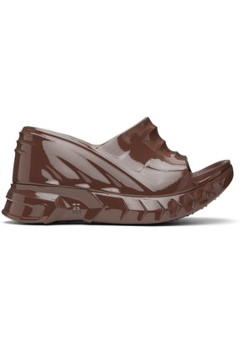 Givenchy Brown Marshmallow Wedge Sandals