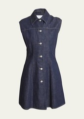 Givenchy Button-Front Denim Mini Dress