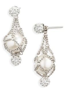 Givenchy Caged Imitation Pearl Drop Earrings
