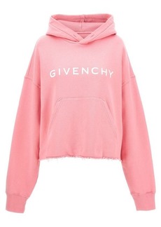 GIVENCHY Cropped logo hoodie