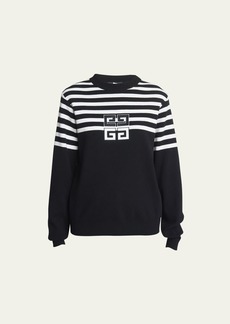 Givenchy Cropped Wool Sweater with Logo Embroidery