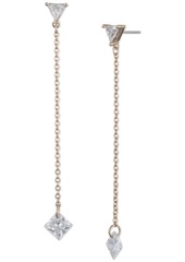 Givenchy Crystal & Chain Linear Drop Earrings