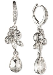 Givenchy Crystal Cluster Double Drop Earrings
