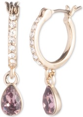 Givenchy Crystal Huggie Hoop Small Drop Earrings - Turq/aqua