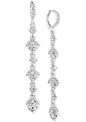 Givenchy Crystal Linear Drop Earrings - Silver