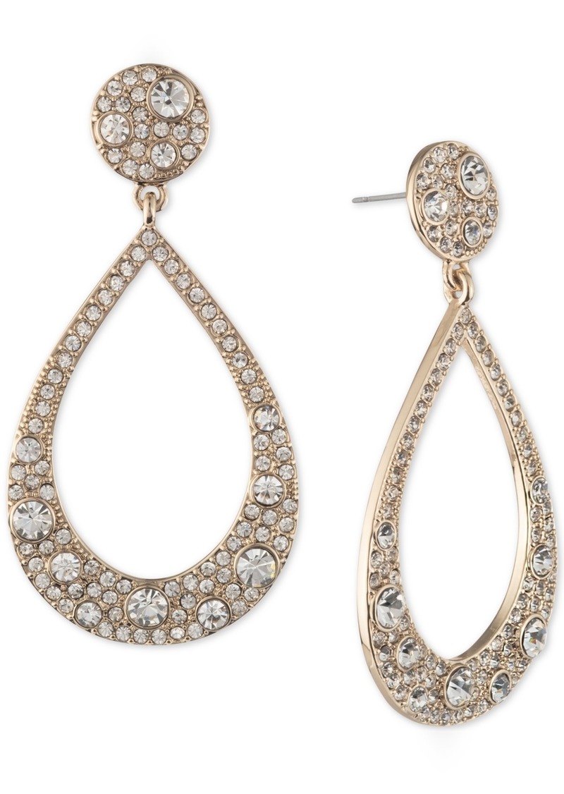 Givenchy Crystal Scatter Open Drop Earrings - Gold