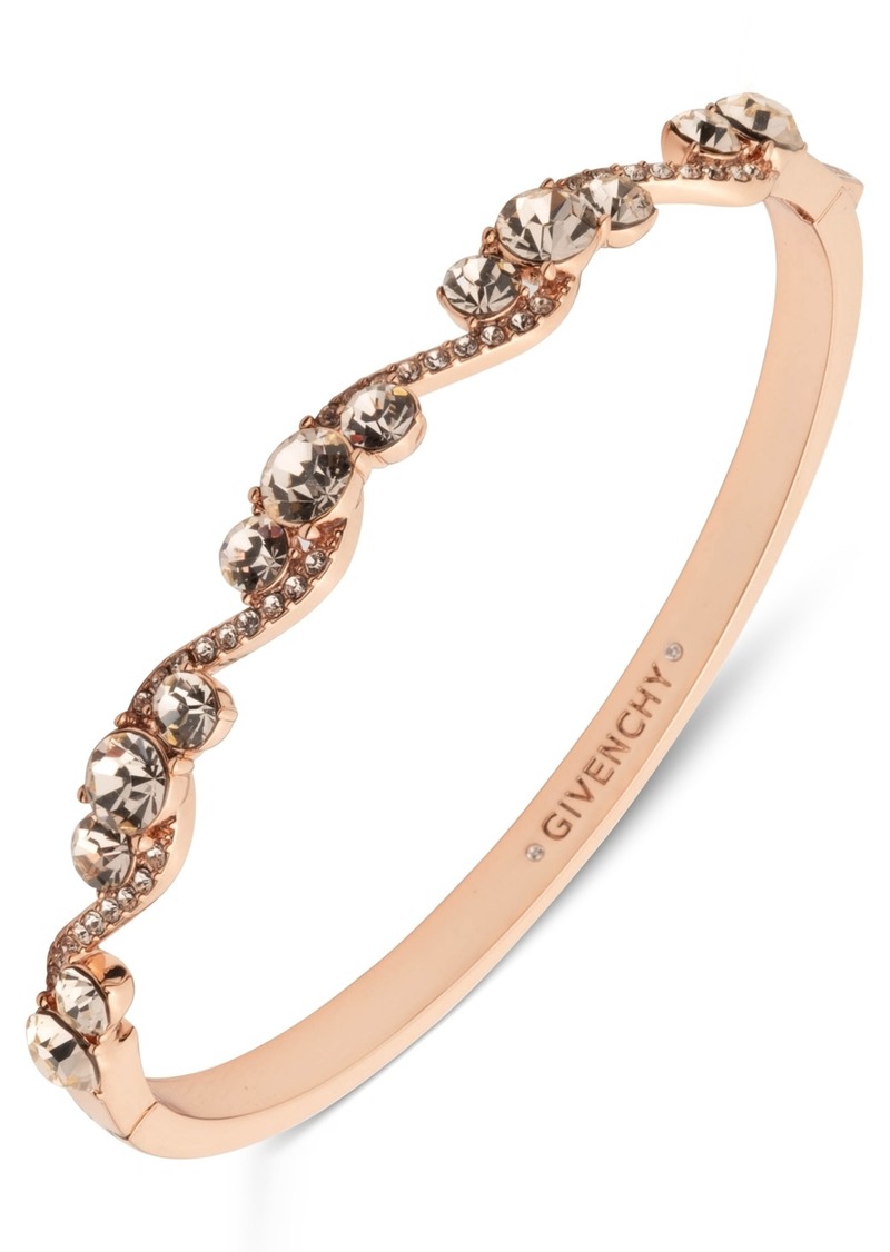 Givenchy Crystal Scroll Bangle Bracelet - Cameo Pink