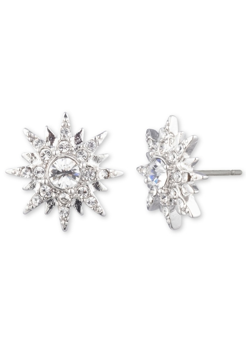 Givenchy Crystal Star Cluster Stud Earrings - Silver