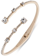 Givenchy Crystal Stone Pave Bypass Bangle Bracelet - Cameo Pink