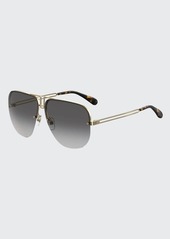 Givenchy Cutout Metal Aviator Sunglasses