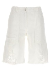 GIVENCHY Destroyed denim bermuda shorts