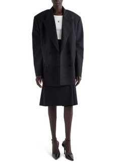 Givenchy Double Breasted Oversize Wool & Mohair Blazer