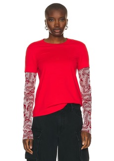 Givenchy Double Layer Long Sleeve T Shirt