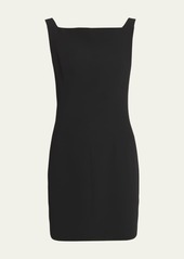 Givenchy Draped-Back Boatneck Sleeveless Mini Dress