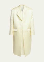 Givenchy Duchesse Satin Peak Lapel Coat