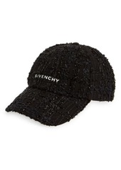Givenchy Embroidered Logo Tweed Baseball Cap