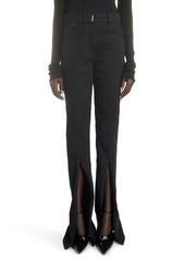 Givenchy Front Split Stretch Cotton Pants