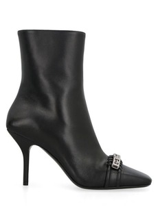 GIVENCHY G WOVEN LEATHER ANKLE BOOTS