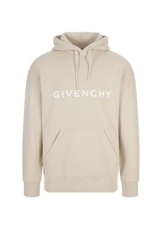GIVENCHY GIVENCHY Archetype Hoodie in Clay Gauzed Fabric