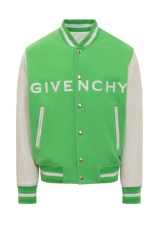 GIVENCHY Givenchy Bomber Jacket in Wool and Leather