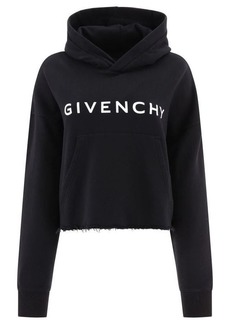 GIVENCHY "Givenchy" cropped hoodie