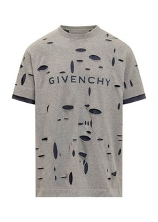 GIVENCHY Givenchy Oversized T-Shirt in Destroyed Cotton