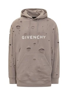 GIVENCHY Givenchy Sweatshirt in Tattered Gauze Fabric