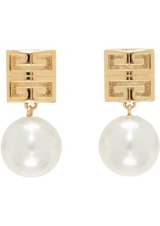 Givenchy Gold & White 4G Earrings