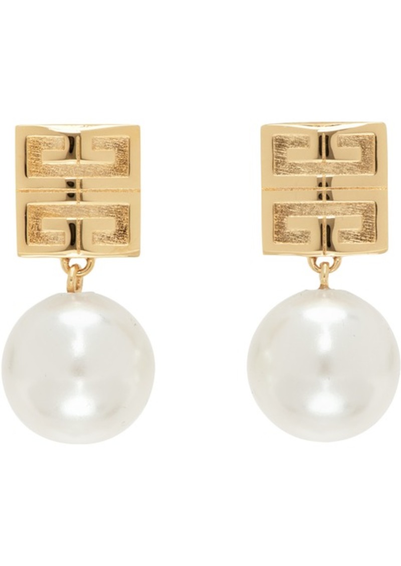 Givenchy Gold & White 4G Earrings